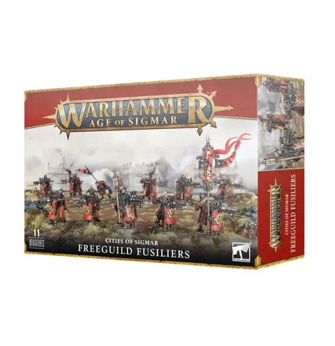Balení Games Workshop Cities of Sigmar: Freeguild Fusiliers s 11 plastikovými figurkami střelecké pěchoty