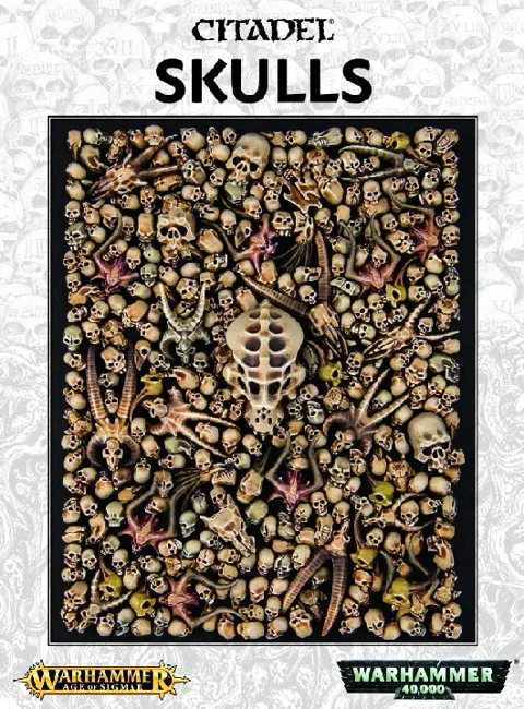 Sada Citadel Skulls – plastové rámečky s miniaturními lebkami a kostmi, 340 dílů