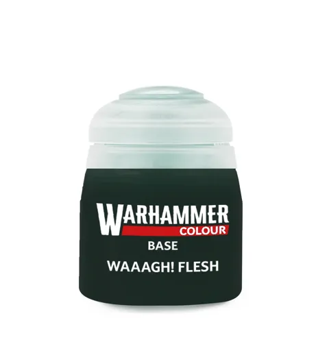 Lahvička akrylové barvy Games Workshop Citadel Base 21-13 Waaagh! Flesh 12 ml