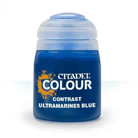 Lahvička akrylové barvy Citadel Contrast 29-18 ultramarínová modrá (Ultramarines Blue) 18 ml