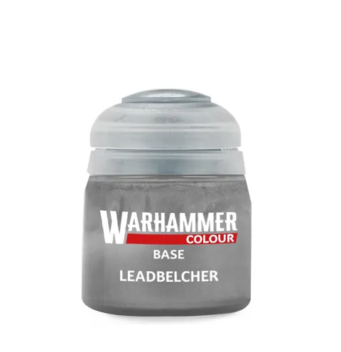 Kelímek akrylové metalické barvy Citadel Base Leadbelcher 12 ml