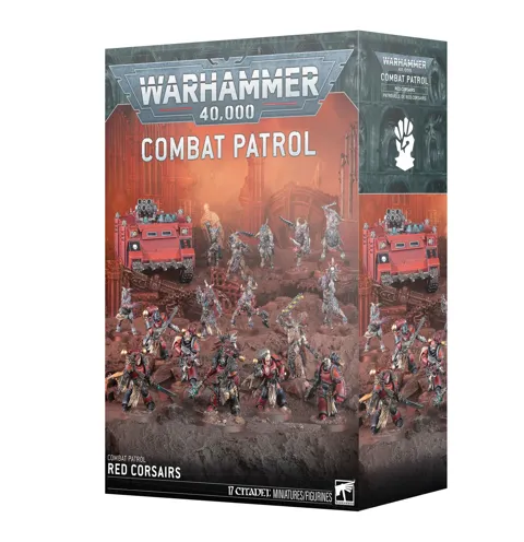 Krabice Games Workshop Combat Patrol: Red Corsairs pro Warhammer 40,000 se 17 miniaturami
