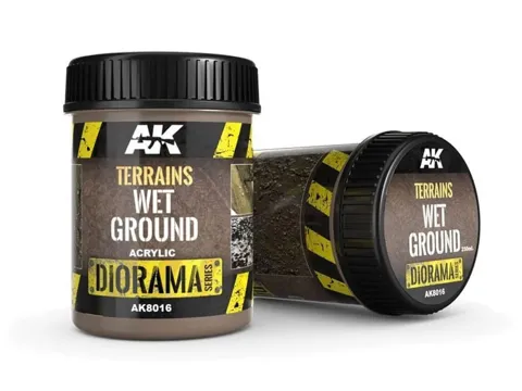 Kelímek akrylové terénní pasty AK Interactive AK8016 Terrains Wet Ground 250 ml
