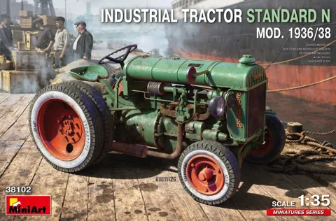 Krabice stavebnice MiniArt 38102 průmyslový traktor Standard N Mod. 1936/38 v měřítku 1/35