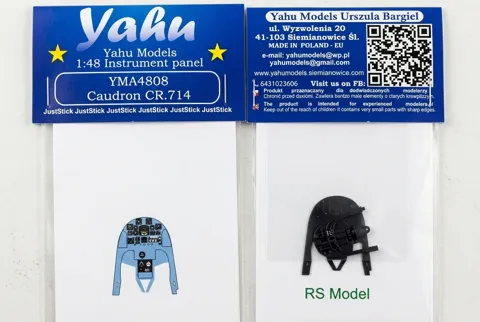 Fotolept Yahu Models YMA4808 – barevná přístrojová deska Caudron C.714 Cyclone 1/48