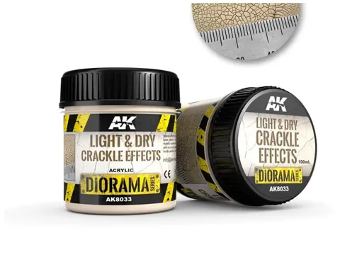 Nádobka AK Interactive AK8033 Light & Dry Crackle Effects 100 ml, krakelovací efekt zeminy