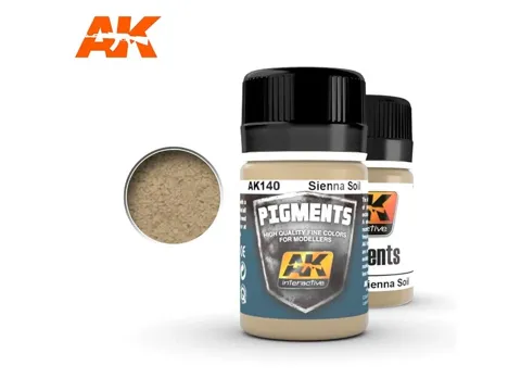 Dóza pigmentu AK Interactive AK140 sienna zemina (Sienna Soil) 35 ml