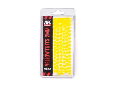 Samolepicí travní trsy AK Interactive AK8267 WARGAME Vegetation žluté fantasy trsy 2 mm na podložce