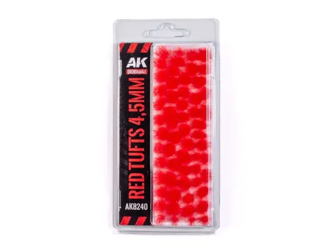 Červené trsy umělé trávy AK Interactive AK8240 Wargame Vegetation, výška 4,5 mm