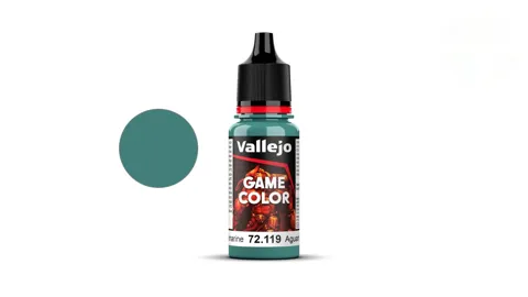 Kapátková lahvička akrylové barvy Vallejo Game Color 72119 akvamarínová 18 ml