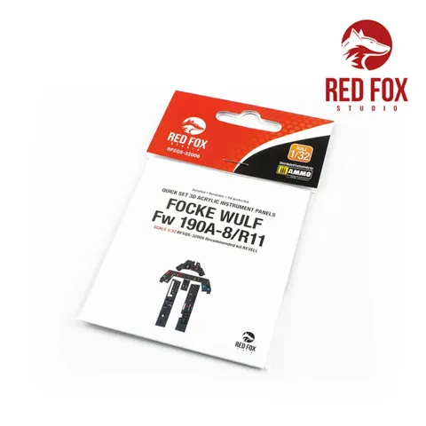 3D přístrojové panely Red Fox Studio Quick Set RFSQS-32006 pro Fw 190 A-8/R11 v měřítku 1/32