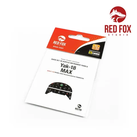 3D přístrojové panely Red Fox Studio Quick Set RFSQS-32007 pro Yak-18 Max v měřítku 1/32