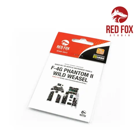Sada 3D přístrojových panelů Red Fox Studio RFSQS-32013 pro F-4G Phantom II 1/32