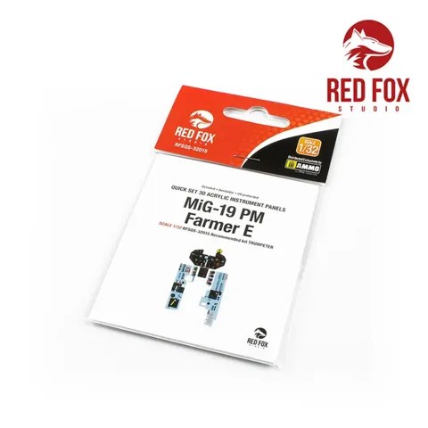 Set 3D přístrojových panelů Red Fox Studio Quick Set RFSQS-32015 pro MiG-19 PM 1/32