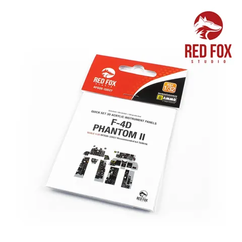 Sada 3D přístrojových panelů Red Fox Studio Quick Set 3D RFSQS-32027 pro F-4D Phantom II 1/32