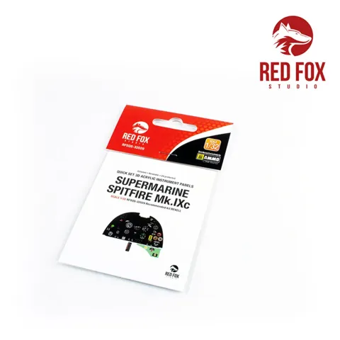 Set 3D přístrojových panelů Red Fox Studio RFSQS-32029 pro Spitfire Mk.IXc 1/32 (Revell)