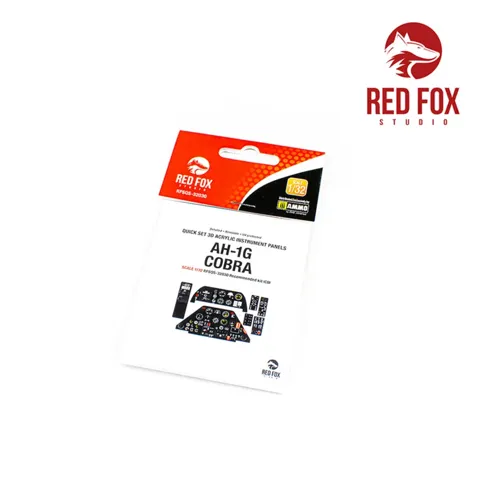 3D přístrojové panely Red Fox Studio Quick Set RFSQS-32030 pro AH-1G Cobra 1/32