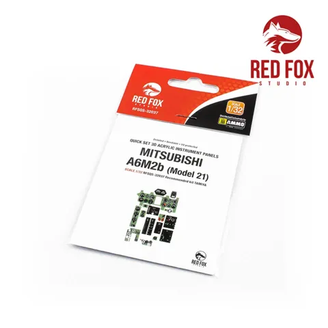 Sada 3D přístrojových panelů Red Fox Studio RFSQS-32037 pro Mitsubishi A6M2b Zero 1/32