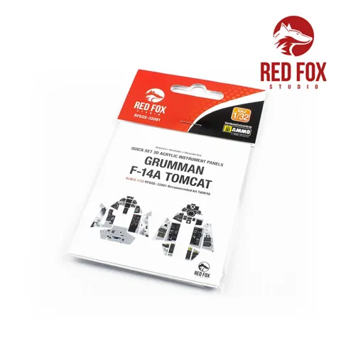 Red Fox Studio Quick Set RFSQS-32081 3D přístrojové panely pro F-14A Tomcat 1/32