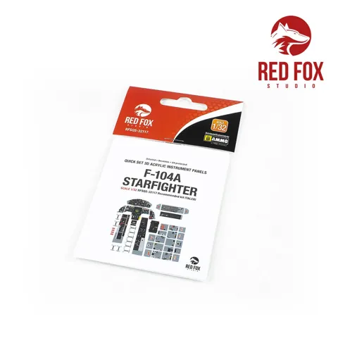 Red Fox Studio Quick Set 3D RFSQS-32117 3D přístrojové panely kokpitu F-104A Starfighter 1/32