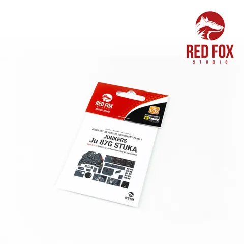 Red Fox Studio RFSQS-32140 Quick Set 3D panely přístrojové desky Ju 87G-2 Stuka v měřítku 1/32