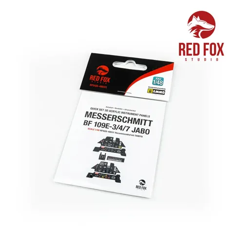 3D přístrojové panely Red Fox Studio Quick Set RFSQS-48031 pro Bf 109E v měřítku 1/48