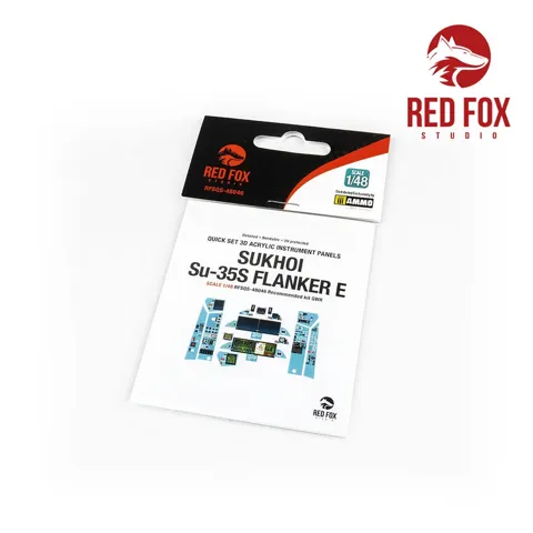 Red Fox Studio Quick Set 3D přístrojové panely Su-35S Flanker E 1/48 pro stavebnici GWH