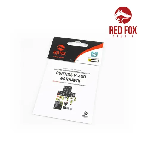 Red Fox Studio Quick Set RFSQS-48048 3D přístrojové panely pro P-40B Warhawk 1/48