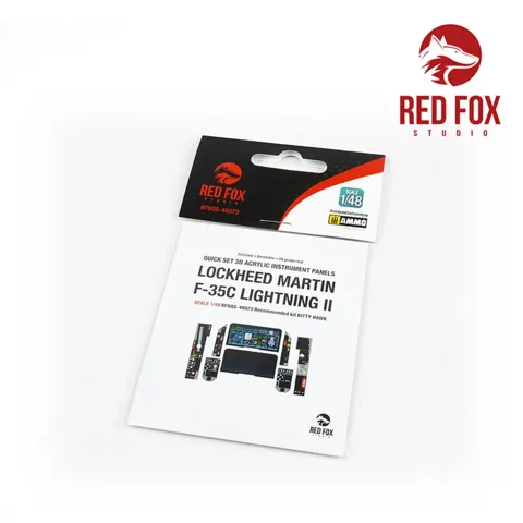 Red Fox Studio Quick Set 3D přístrojové panely F-35C Lightning II 1/48 pro Kitty Hawk