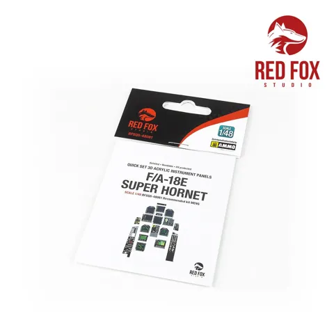 3D přístrojové panely Red Fox Studio Quick Set 3D RFSQS-48081 pro F/A-18E Super Hornet 1/48