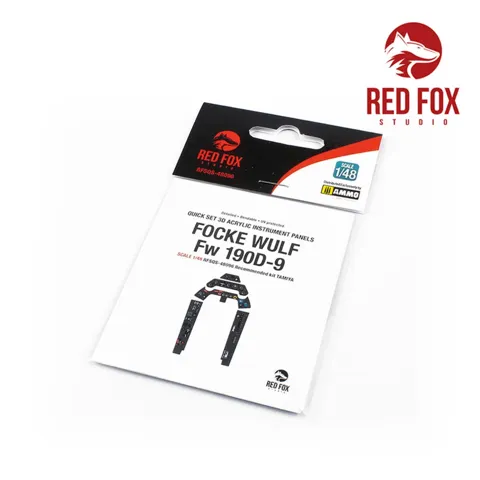 Red Fox Studio Quick Set 3D RFSQS-48096 přístrojové panely 1/48 pro Fw 190D-9