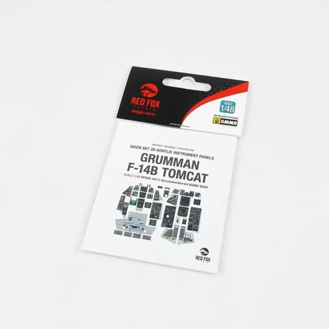 Set 3D přístrojových panelů Red Fox Studio RFSQS-48111 pro F-14B Tomcat v měřítku 1/48