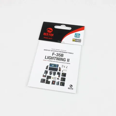 3D přístrojový panel Red Fox Studio RFSQS-48114 pro F-35B Lightning II v měřítku 1/48
