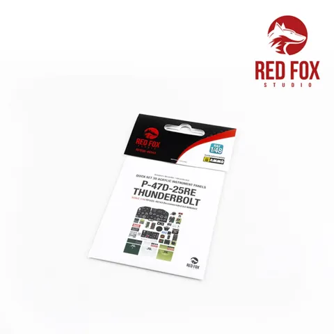 Red Fox Studio Quick Set 3D přístrojové panely P-47D-25RE Thunderbolt 1/48 pro MiniArt