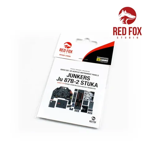 Red Fox Studio RFSQS-24008 Quick Set 3D přístrojové panely pro Junkers Ju 87B Stuka v měřítku 1/24