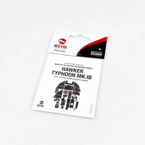 Sada 3D přístrojových panelů Red Fox Studio Quick Set 1/24 Hawker Typhoon Mk.Ib pro Airfix