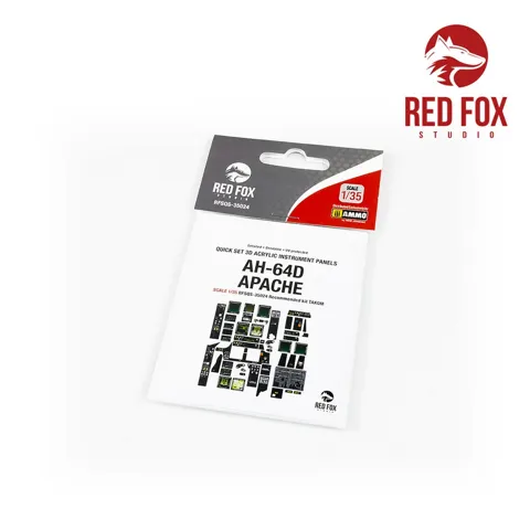 Red Fox Studio Quick Set RFSQS-35024 3D přístrojové panely pro AH-64D Apache v měřítku 1/35