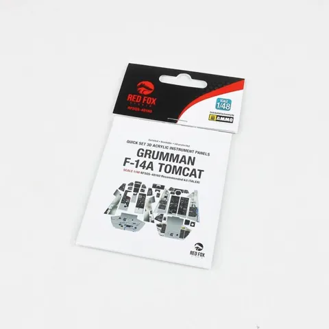 Set 3D panelů kokpitu Red Fox Studio RFSQS-48160 pro F-14A Tomcat 1/48 Italeri