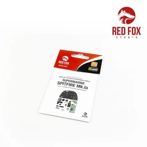 Red Fox Studio Quick Set 3D panely přístrojové desky Spitfire Mk.Ia v měřítku 1/32 pro stavebnici Kotare