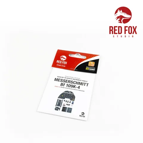 Red Fox Studio RFSQS-32185 Quick Set 3D přístrojové panely pro Bf 109K-4 v měřítku 1/32