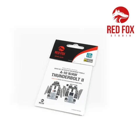 3D přístrojové panely Red Fox Studio RFSQS-48170 pro A-10A N/AW Thunderbolt II v měřítku 1/48