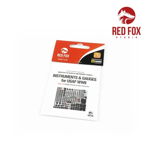 Red Fox Studio Quick Set 3D RFSQS-32187 sada 3D přístrojů a ukazatelů USAF v měřítku 1/32