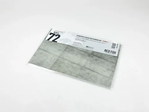 Betonový podstavec Red Fox Studio RFSDB-72007 v měřítku 1/72, obdélníková deska 250 × 160 mm