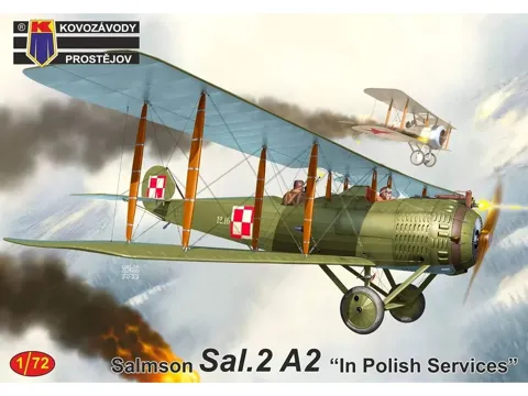 Krabice stavebnice Kovozávody Prostějov 1/72 Salmson Sal.2A2 In Polish Services