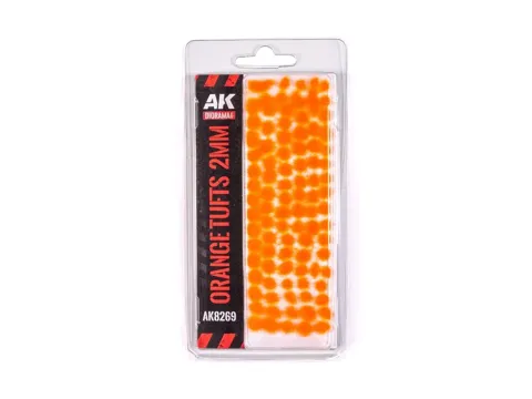 Balení AK Interactive AK8269 Wargame Vegetation oranžové fantasy trsy 2 mm na podložce