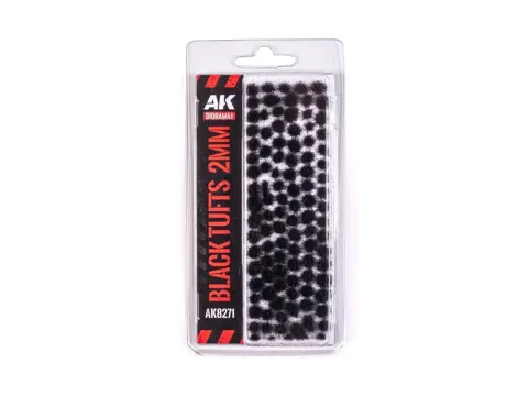 Arch s černými travními trsy AK Interactive AK8271 Wargame Vegetation Fantasy Tufts 2 mm