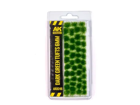 Samolepicí tmavě zelené trsy trávy AK Interactive Vegetation AK8246, výška 6 mm