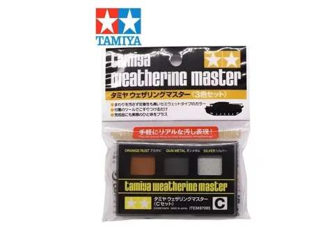 Pouzdro se sadou suchých pigmentů Tamiya 87085 Weathering Master C Set s aplikátorem