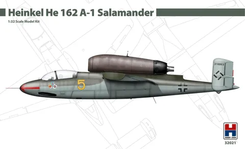 Krabice stavebnice Hobby 2000 H2K32021 Heinkel He 162 A-1 Salamander v měřítku 1/32