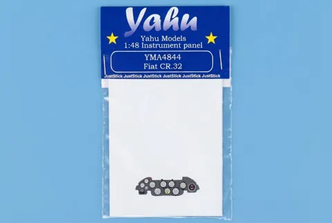Barevně potištěný leptaný přístrojový panel Yahu Models YMA4844 pro Fiat CR.32 v měřítku 1/48